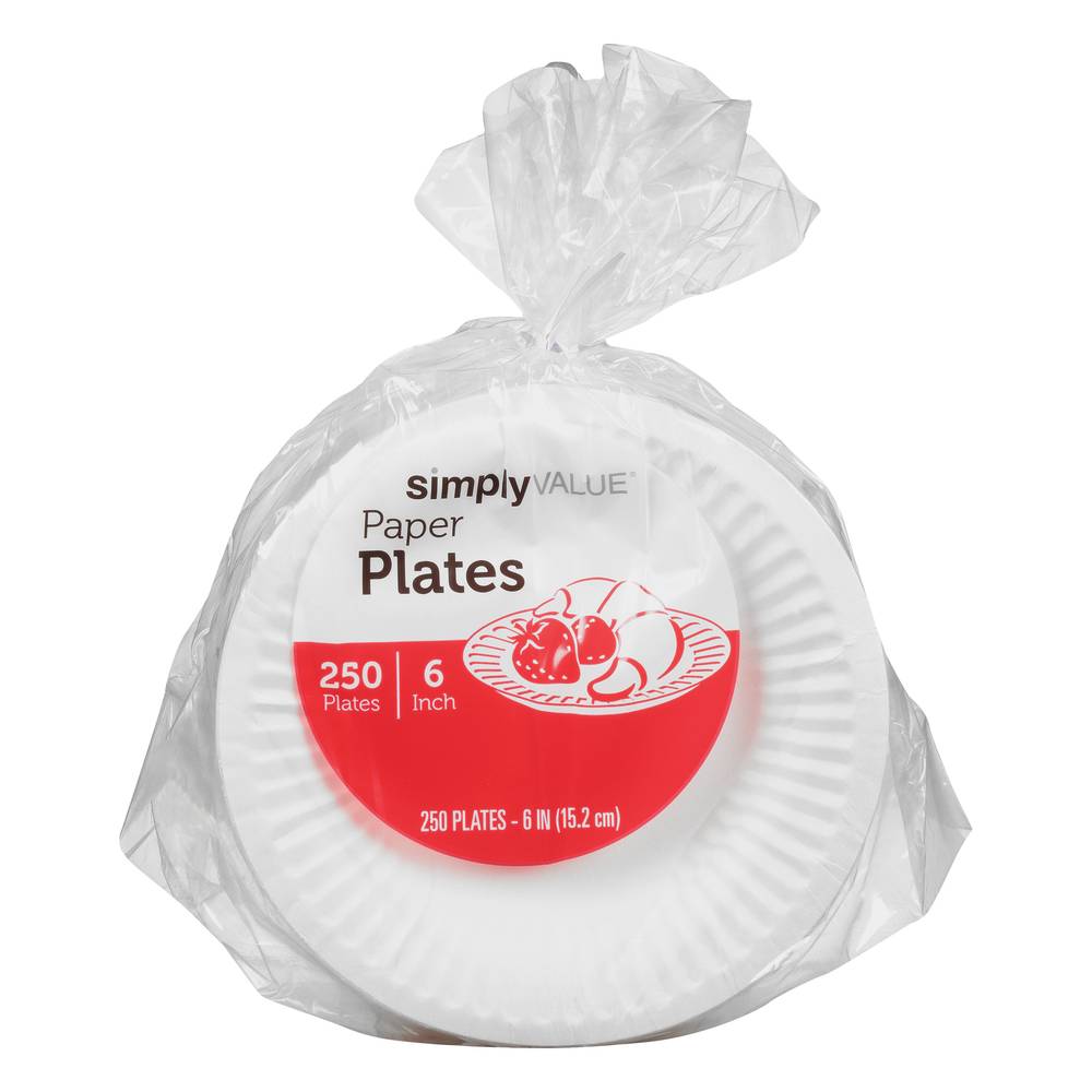 Simply Value 6" Paper Plates (250 pack)