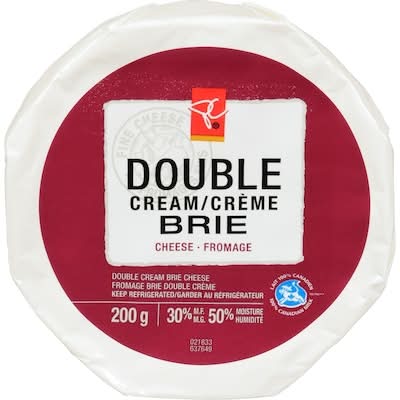 President's Choice Brie Double Crème / Double Cream Brie Cheese 200.0 G