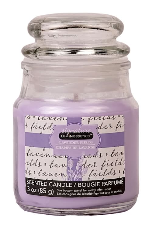 Luminessence Scented Jar Candle, Lavender Fields (3 oz)
