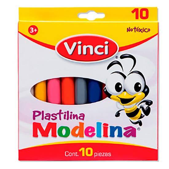 Vinci plastilina modelina en barras (caja 10 piezas)