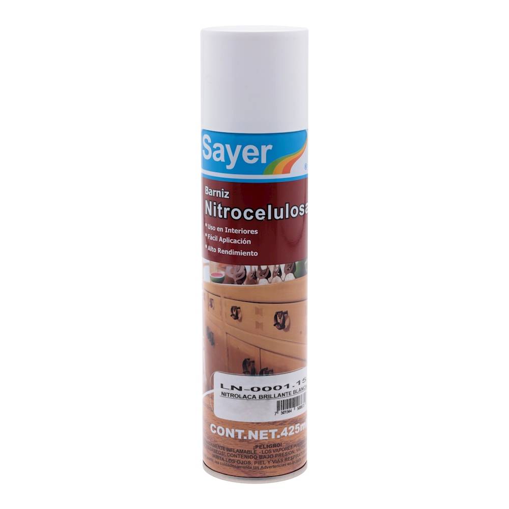 Sayer lack barniz nitrocelulosa ln-0001.15 brillante (blanco)