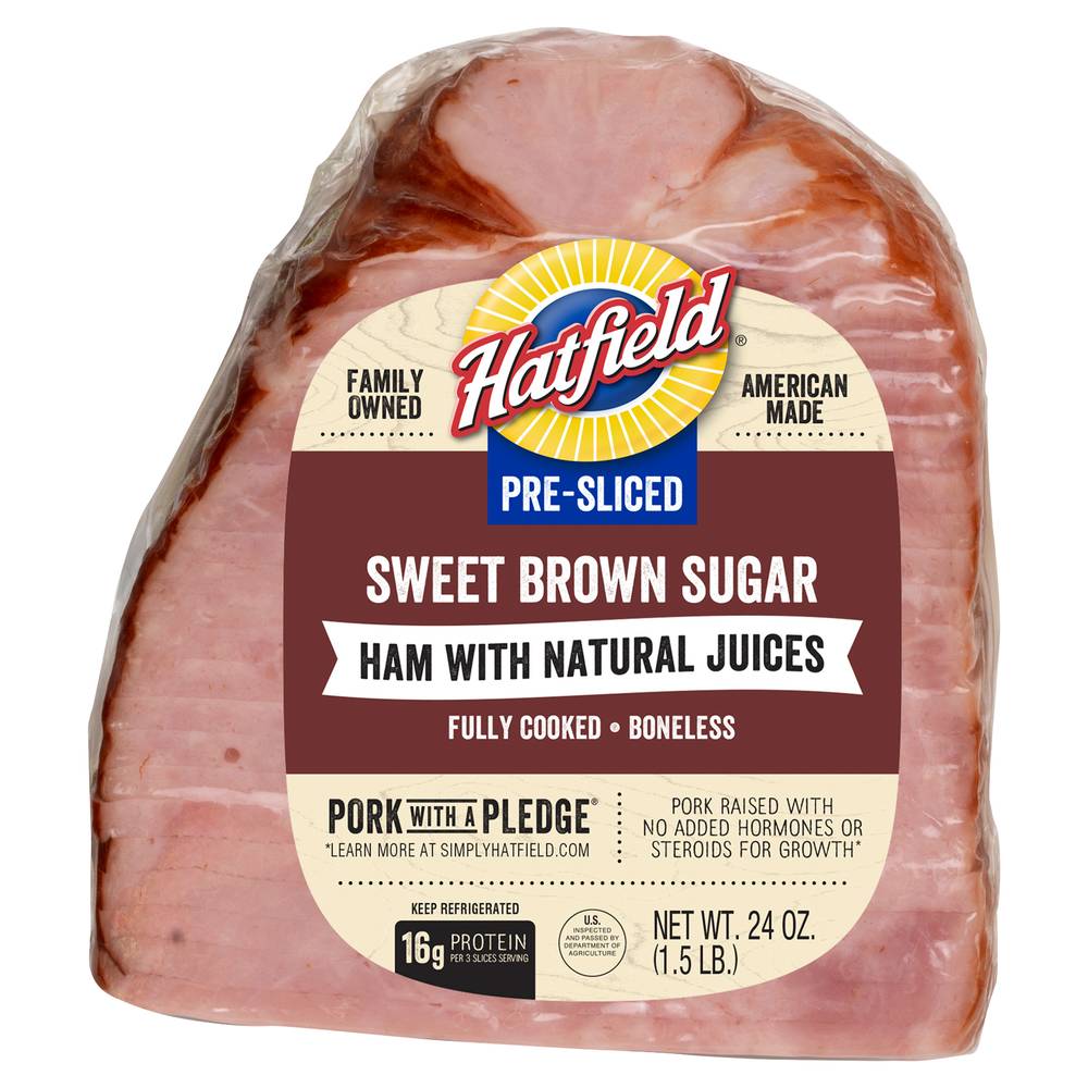 Hatfield Pre Sliced Sweet Boneless Brown Sugar Sliced Ham (24 oz)