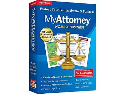 MySoftware MyAttorney Home & Business for 1 User, Windows, DVD and Download (10542)