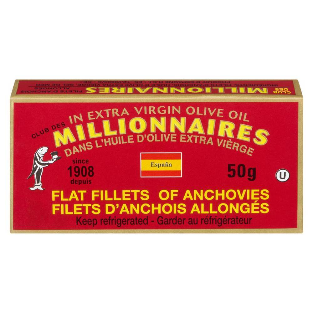 Millionnaires Flat Fillets Of Anchovies (50 g)