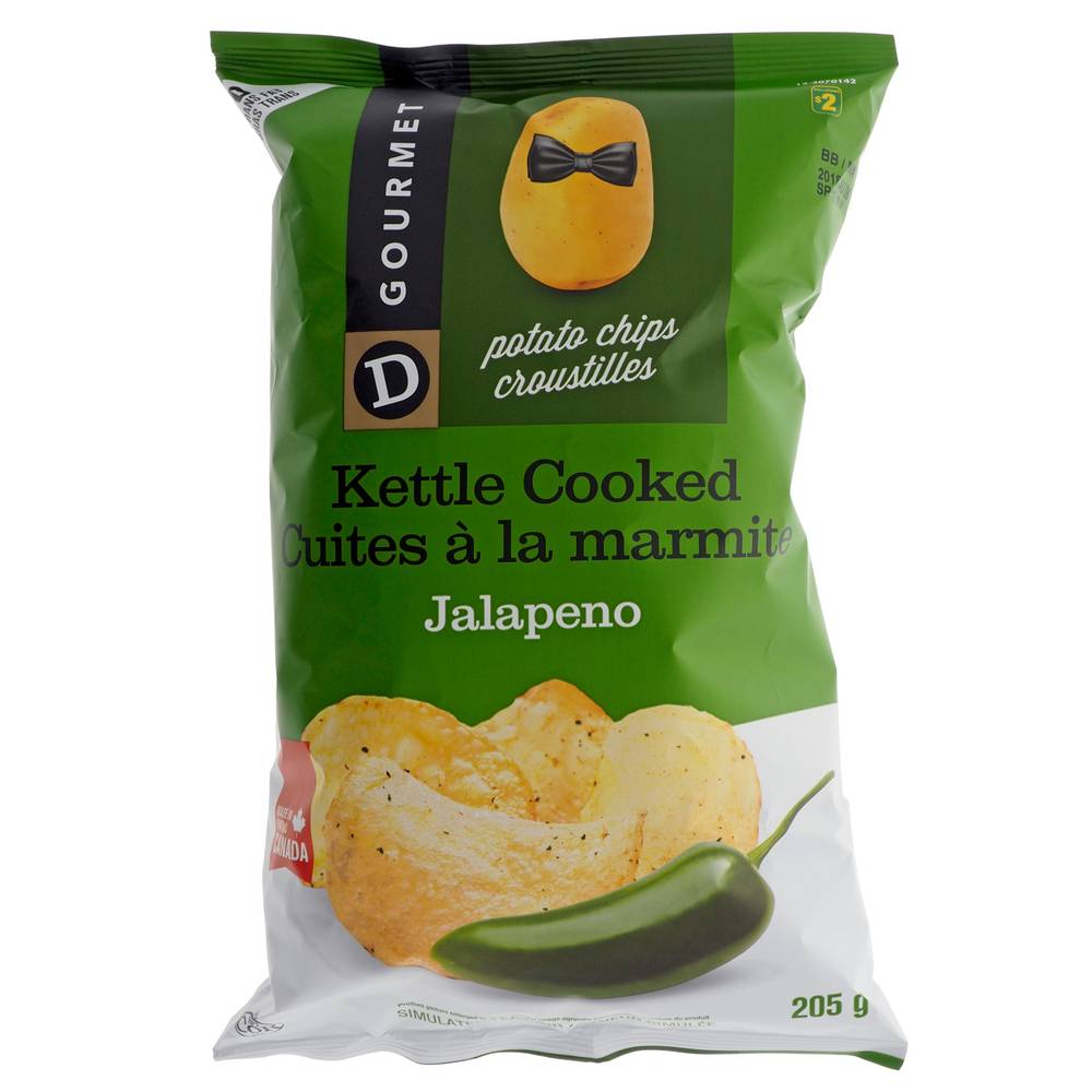 D Gourmet Kettle Chips Jalapeno