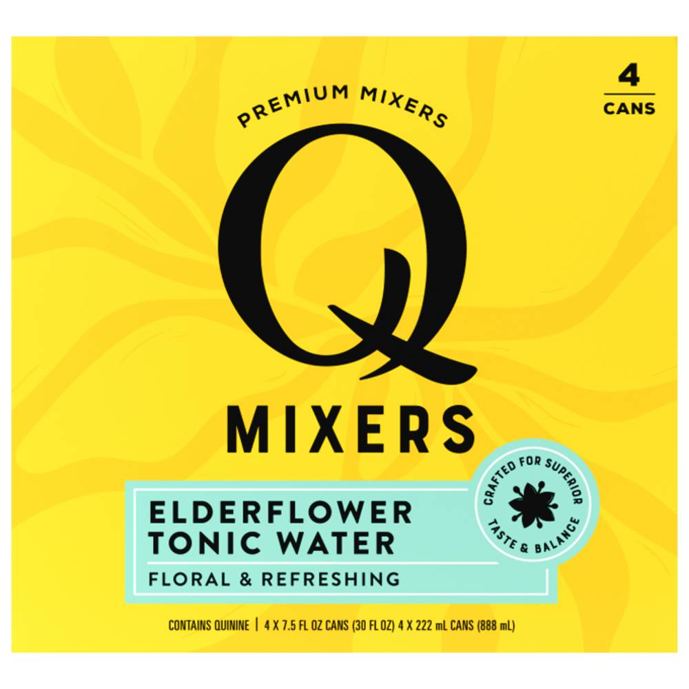 Q Mixers Elderflower Tonic Water (4 ct, 7.5 floz)