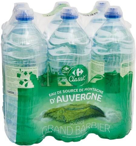 Eau de source CARREFOUR : le pack de 6 bouteilles de 1,5L à Prix Carrefour
