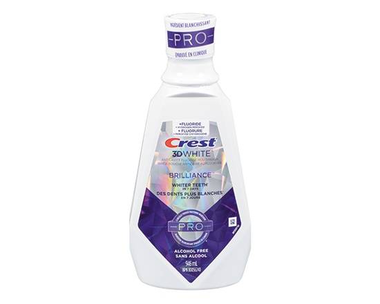 CREST 3D White Brilliance Alcohol Free Whitening Mouthwash (946 ml)