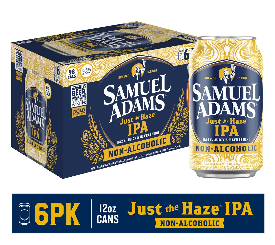 Samuel Adams Just the Haze Non-Alcoholic Ipa Beer (6 x 12 fl oz)