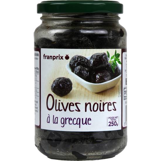 Olives noires à la grecque Franprix 250g