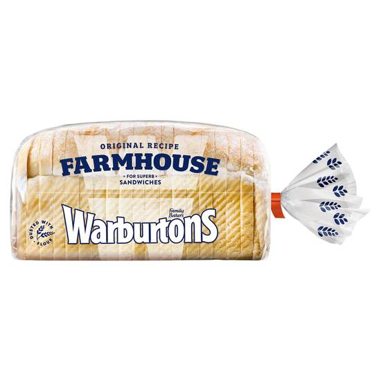 Warburtons Soft Farmhouse Thick Sliced White Bread 800g