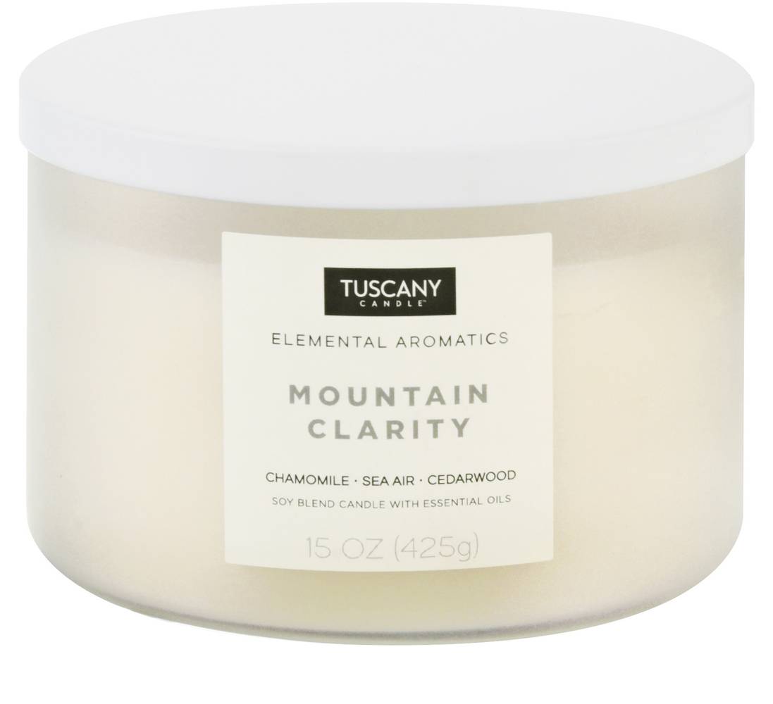 Tuscany Candle Elemental Aromatics Candle, Mountain Clarity (15 oz)