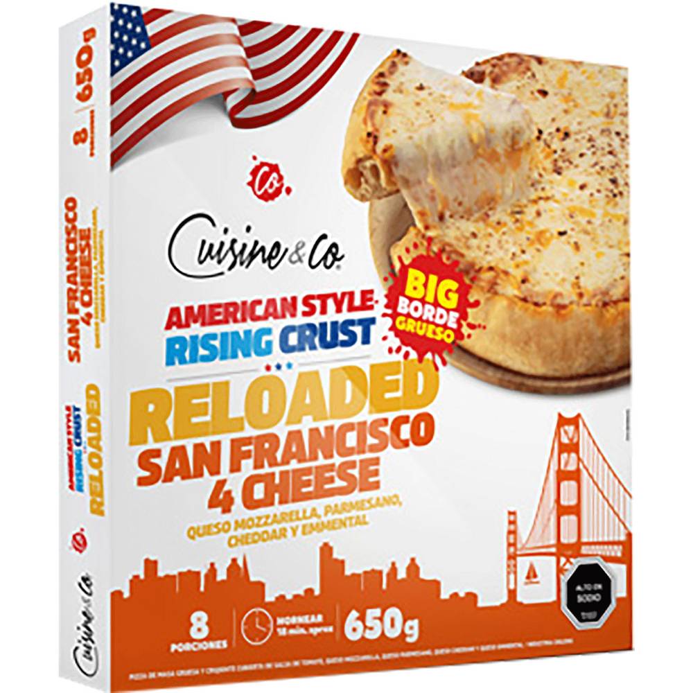 Cuisine & co pizza americana congelada 4 quesos (650 g)