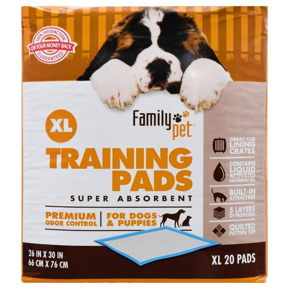 Family Pet Training Pads For Dogs, XL (20 ct)