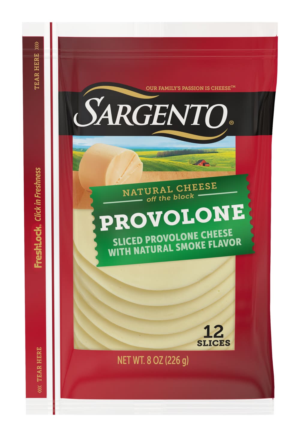 Sargento Provolone Natural Smoke Flavor Cheese Slices (8 oz, 12 ct)