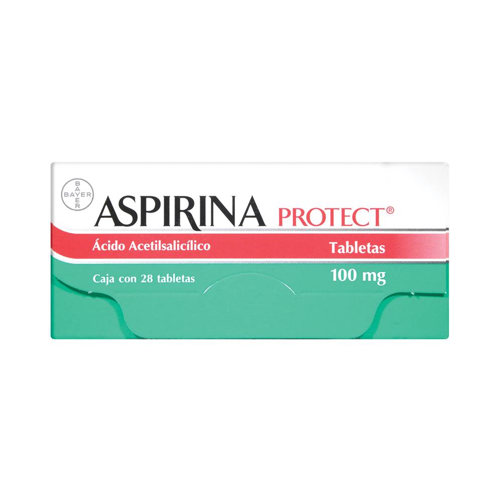 Bayer aspirina protect tabletas 100 mg (28 piezas)