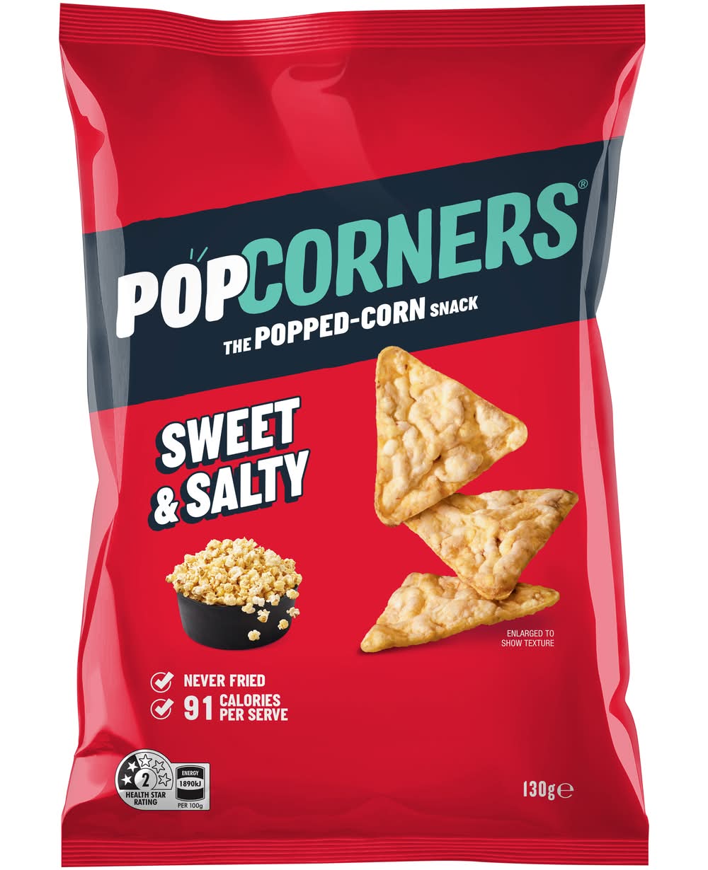 PopCorners Crunchy Popped Corn Snacks, Sweet & Salty (130g)