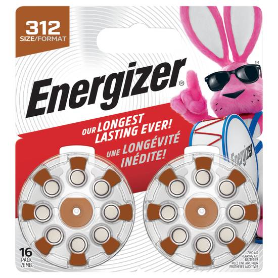 Energizer Ez Turn & Lock Zinc-Air 312 Hearing Aid Batteries
