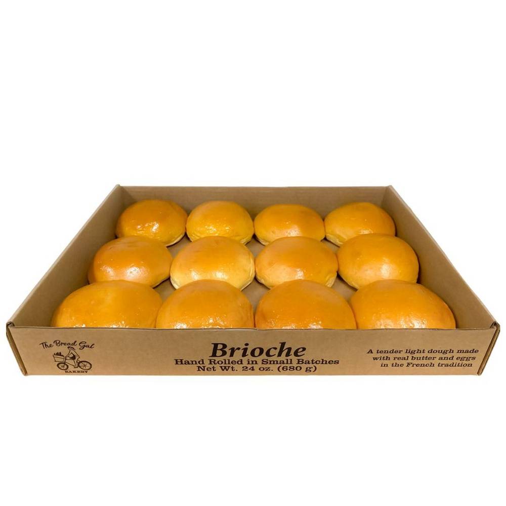 The Bread Gal Bakery Brioche Buns (24 oz, 12 ct)