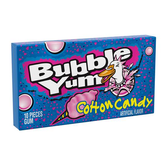 Bubble Yum Cotton Candy Chewy Bubble Gum pack (artificial flavor)
