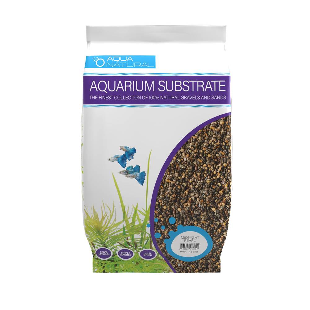 Aqua Natural Midnight Pearl Aquarium Substrate, Brown (10 lbs)