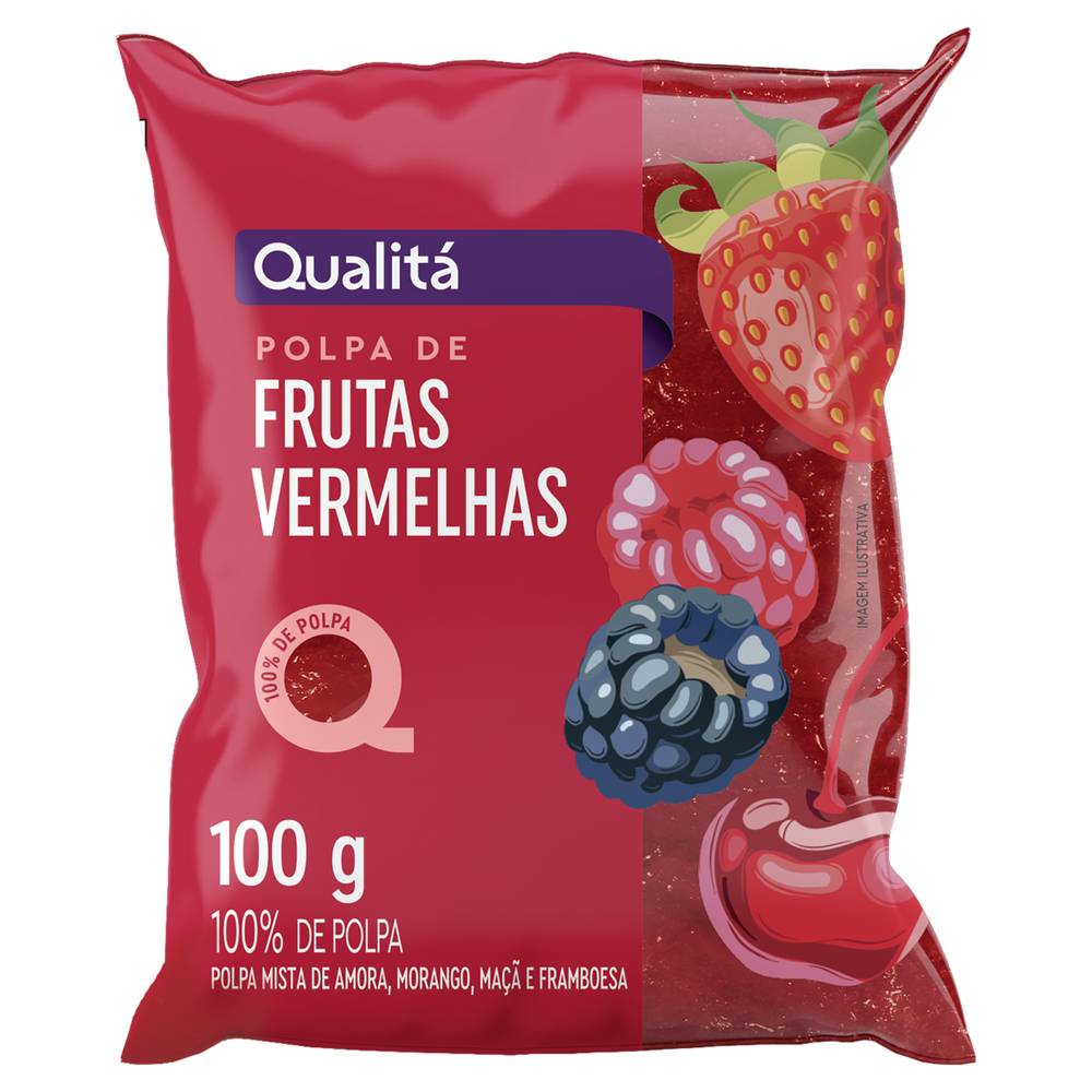 Qualitá polpa de frutas vermelhas (100 g)