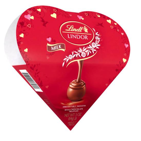 Order Lindt LINDOR Valentine's Milk Chocolate Candy Truffles Friend Heart, Milk Chocolate with Milk Truffle Filling, 3 oz. food online from CVS store, VIENNA on bringmethat.com