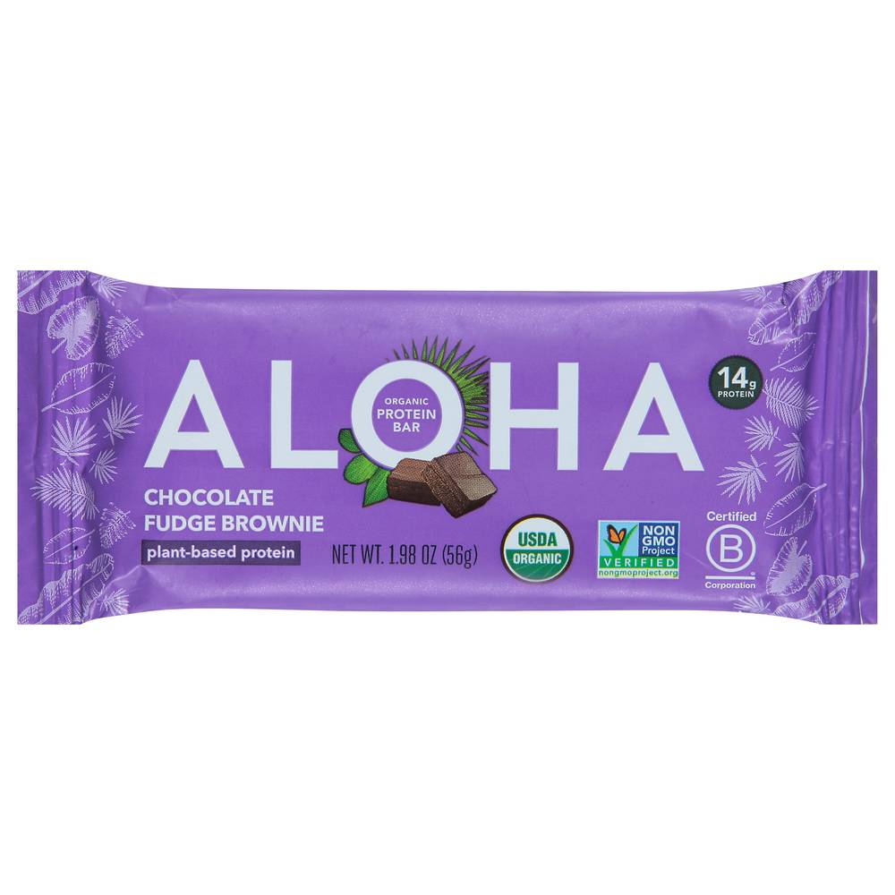 Aloha Chocolate Fudge Brownie Organic Protein Bar (2 oz)