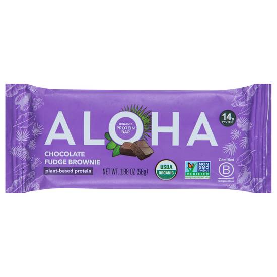 Aloha Chocolate Fudge Brownie Organic Protein Bar
