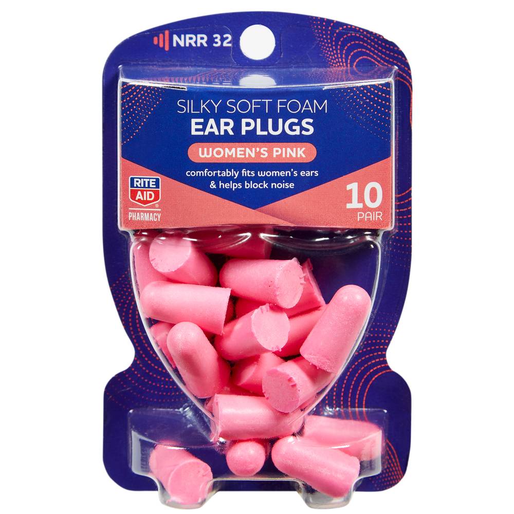 Rite Aid Pharmacy Women's Pink Foam Ear Plugs 10 Pairs (10 ct)