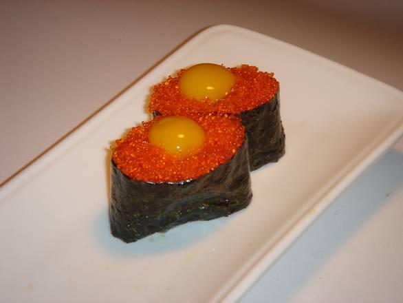 Flying Fish Roe with Quail Egg