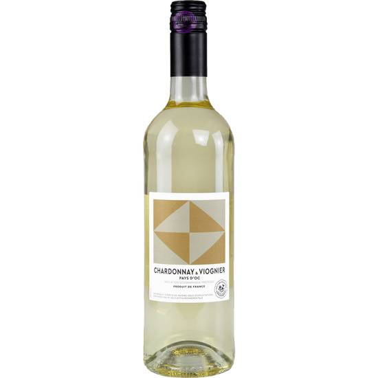 Vin blanc de pays d'Oc Chardonnay & Viognier franprix 75cl