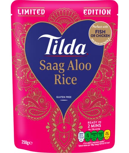 Tilda Saag Aloo Rice 250g
