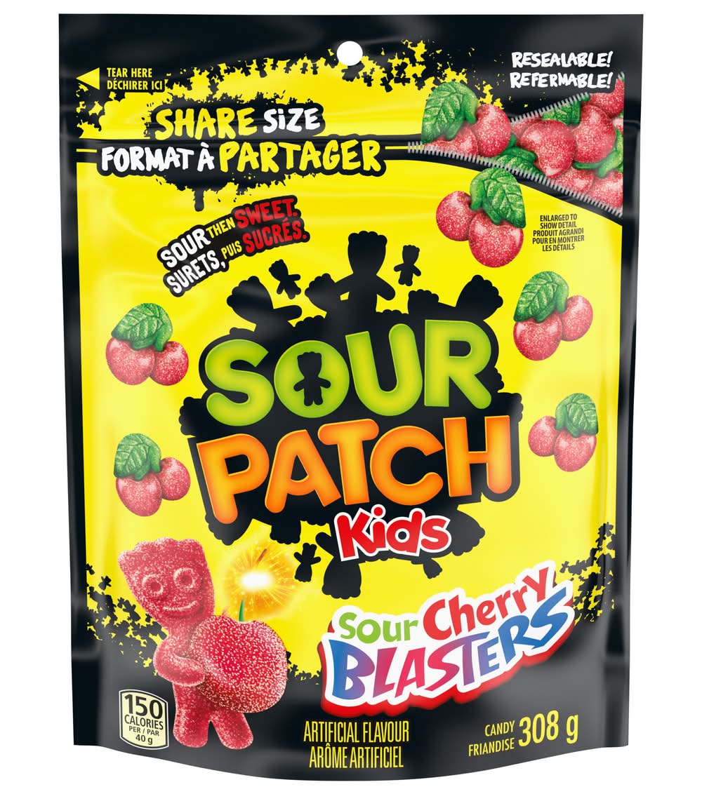 Sour patch kids blasters bonbons gélifiés - blasters gummy candies (sour cherry)
