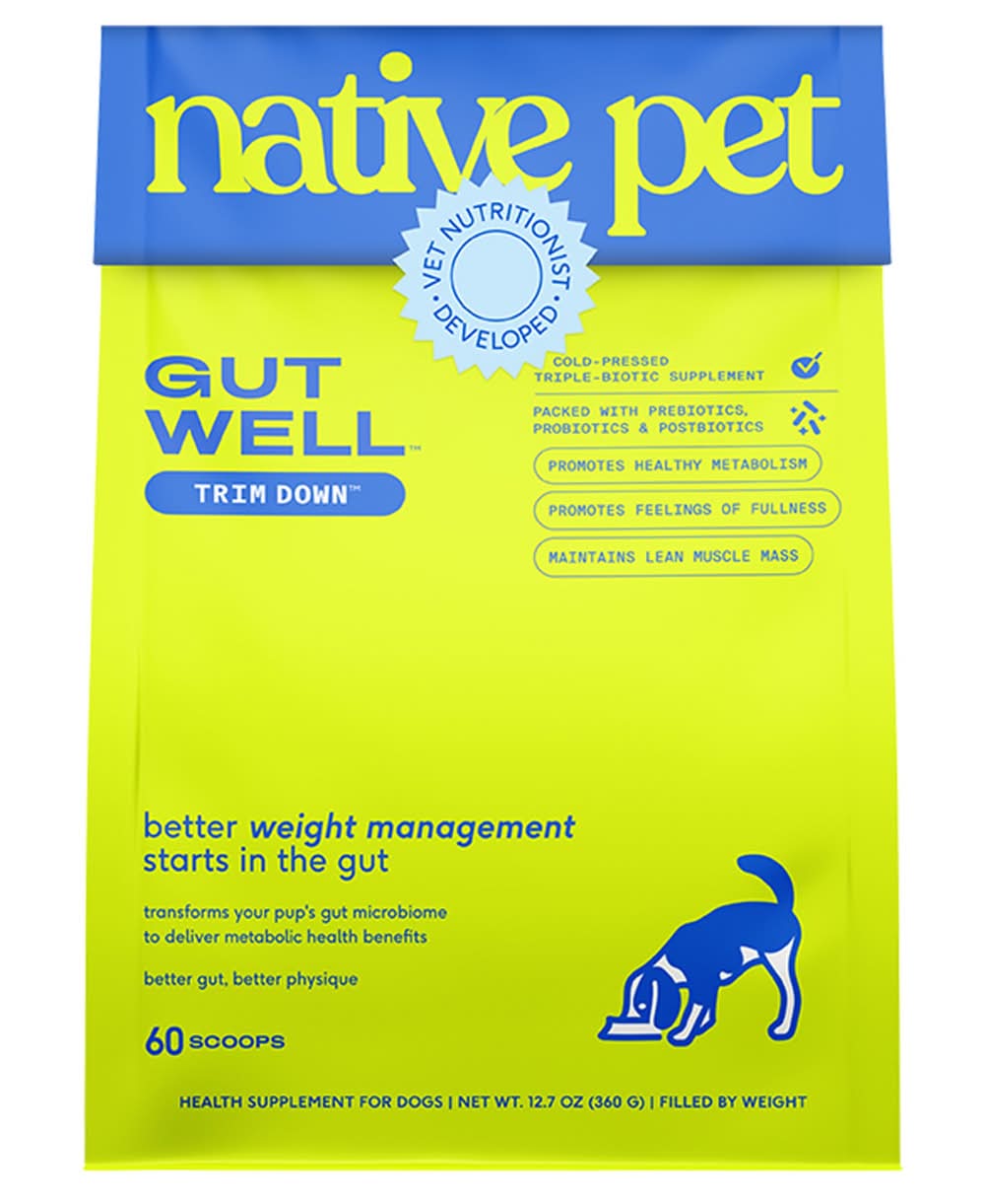Native Pet GutWell Trim Down Healthy Weight Management & Metabolic Support Supplement for Dogs (Size: 12.7 Oz)