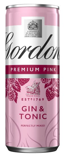 Gordon's Pink Gin & Tonic Premix Ready To Drink (250ml)