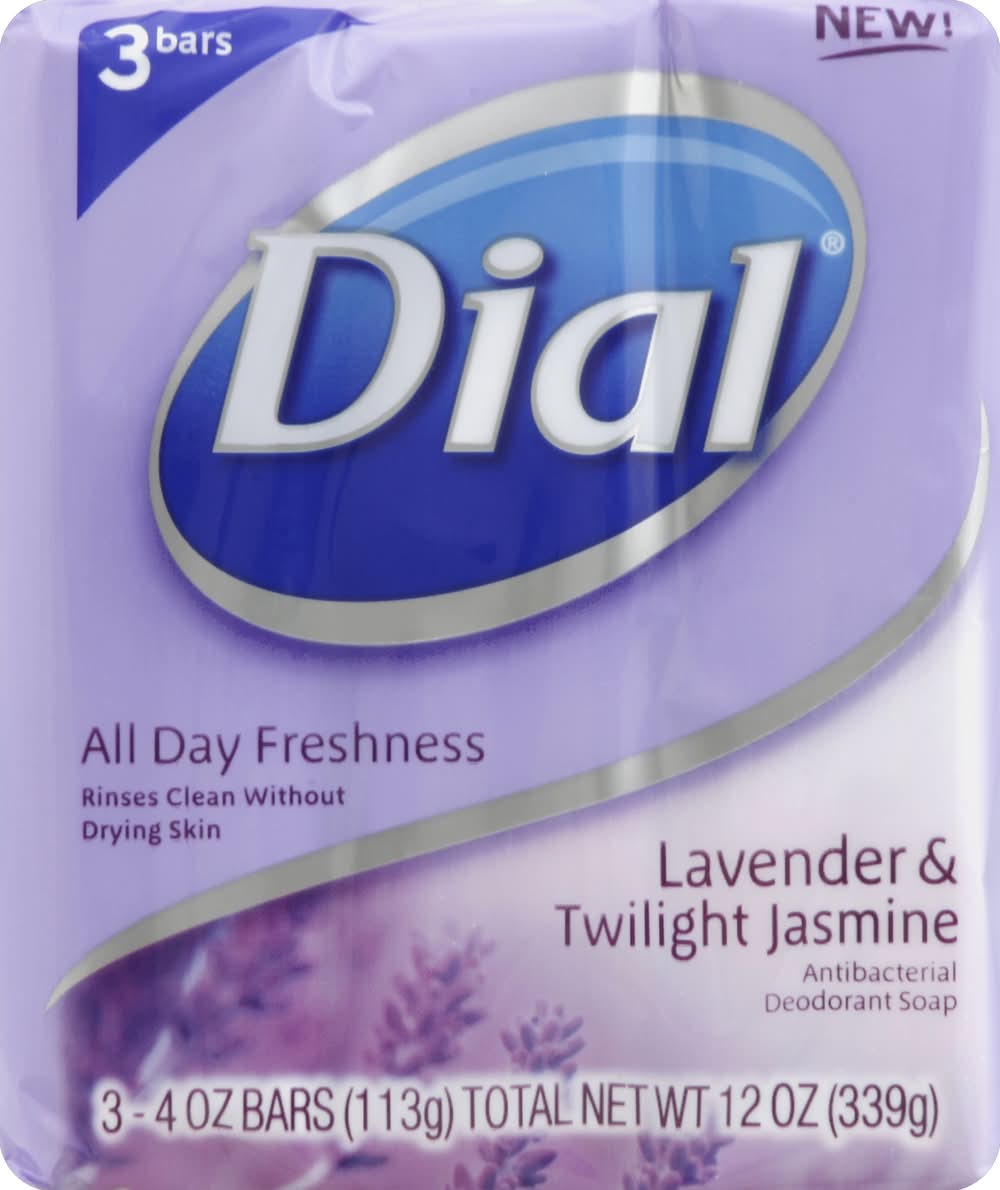 Dial Lavender & Twilight Jasmine Antibacterial Deodorant Soap (12 oz)