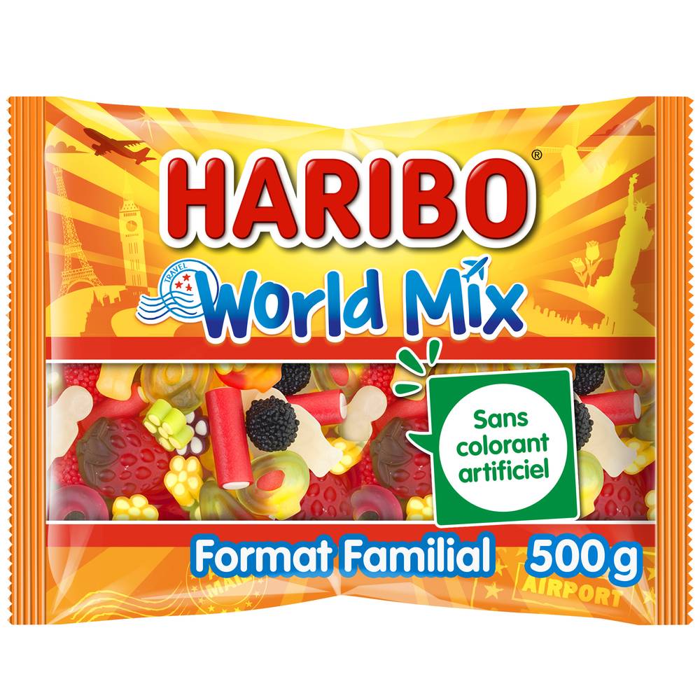 Haribo - Assortiment de bonbons world mix (500g)