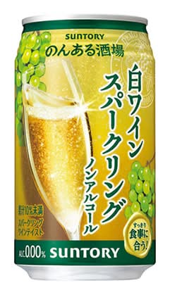 419140：〔ノンアルコール〕サントリー のんある酒場 白ワインスパークリング 350ML缶 / Suntory Non-Alcohol Sparkling White Grape (350ml Can)
