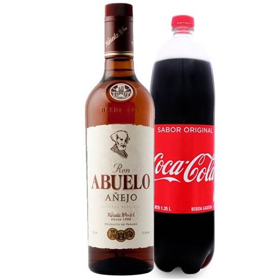 Ron Abuelo + Coca Cola 1 lt⭐️