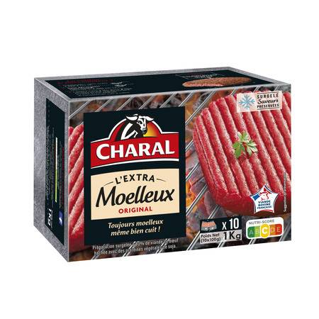 Haché l'Extra Moelleux CHARAL - les 10 hachés de 100 g