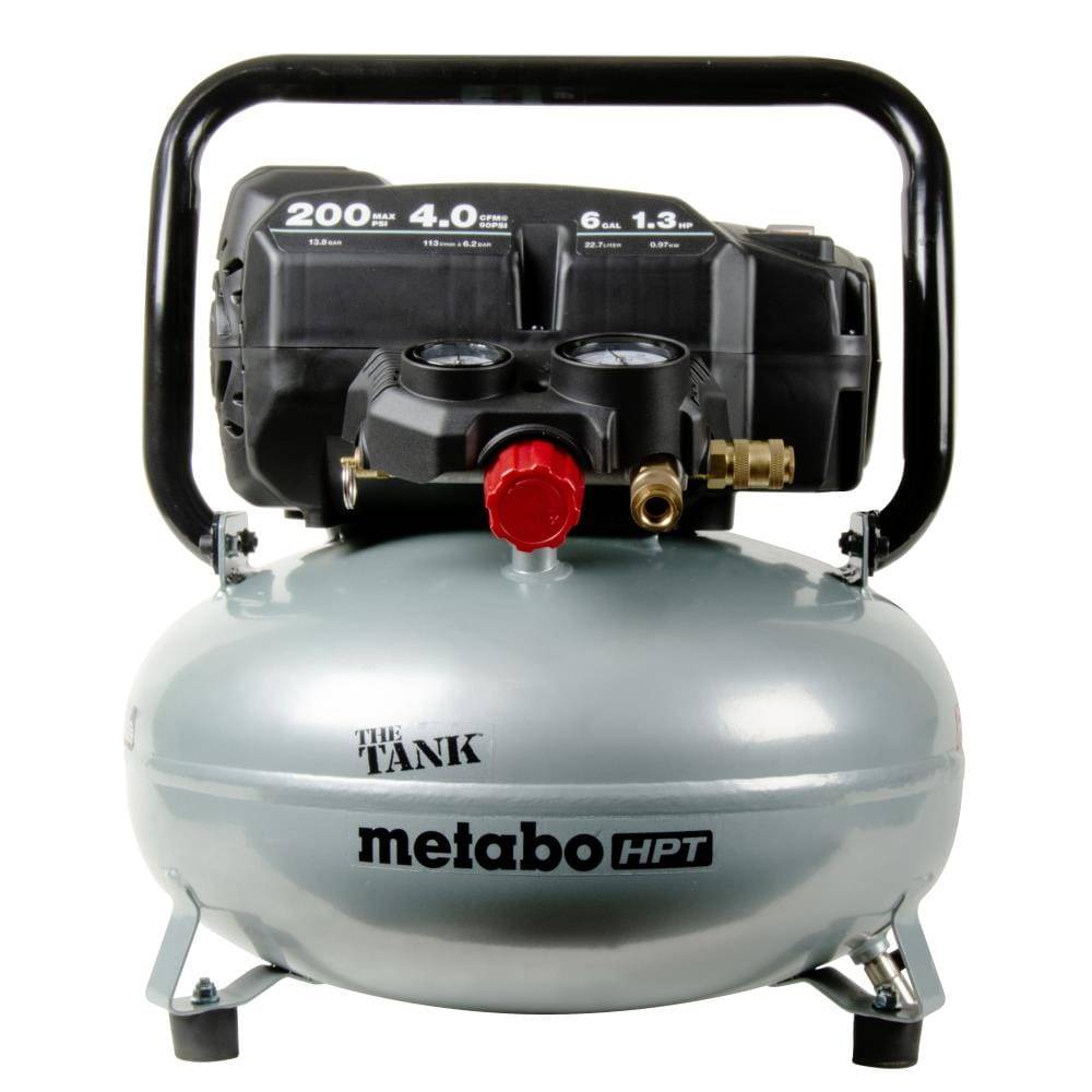 Metabo HPT The Tank 6-Gallon Portable Electric 200 PSI Pancake Air Compressor | EC914SM