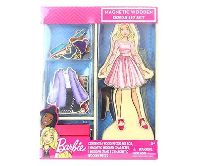 Barbie Magnetic Wooden Dress Up Set, 3Y+