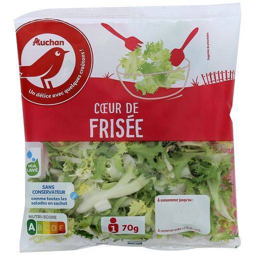 Salade mini cœur de frisée auchan 70 g