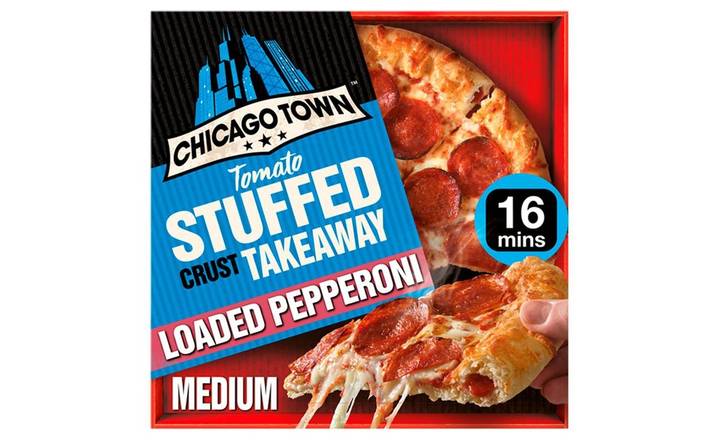 Chicago Town Takeaway Stuffed Crust Pepperoni Pizza 490g (374264) 
