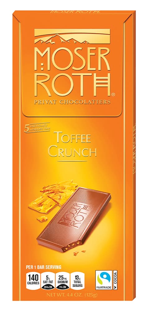 Moser Roth Toffee Crunch Chocolate Bar (4.4 oz)