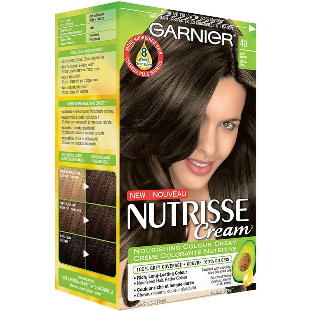 Garnier Nutrisse Cream, 40 Dark Brown (250 g)