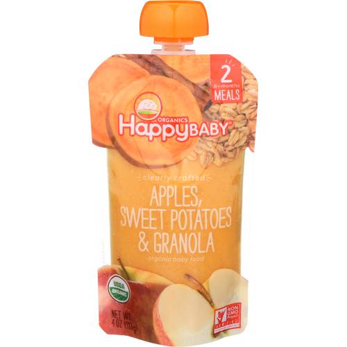 Happy Baby Organic Apples Sweet Potato & Granola Stage 2 Pouch