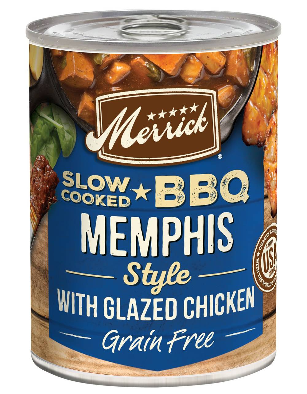 Merrick Slow Cooked Bbq Memphis Style With Glazed Chicken Dog Food ...