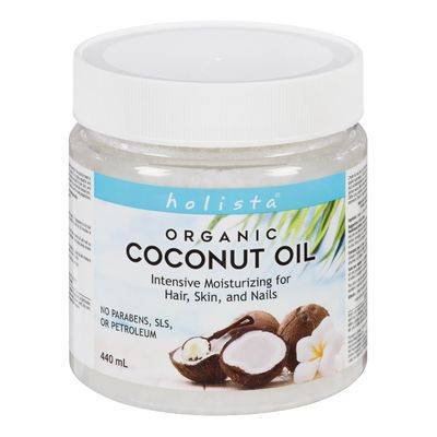 Holista huile de noix de coco biologique (440 ml) - organic moisturizing coconut oil (440 ml)